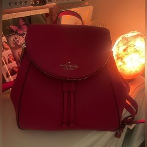 Pink Kate spade leather backpack
